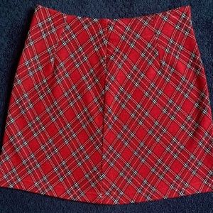 Vintage My Michelle red plaid skirt